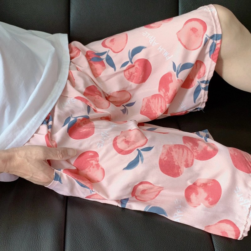 《남성용 5부 바지》 핑크 복숭아