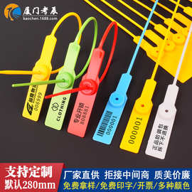 定制工厂批发集装箱封铅物流拉煤车标牌扎带防调包一次性塑料封条