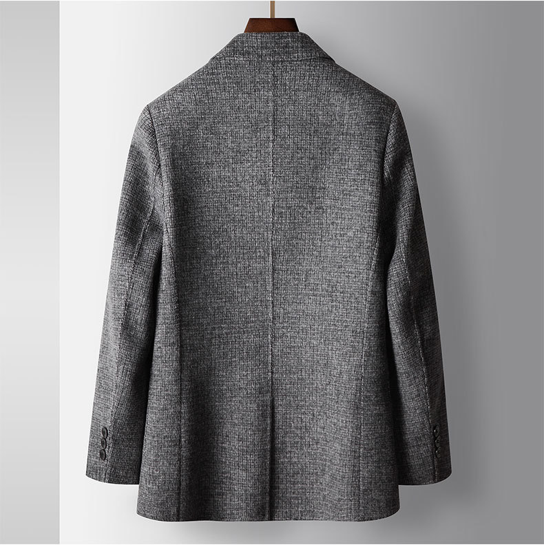 Men's Suit Jacket Wool Luxury Business Single Breast Suit Blazer_voghion.com