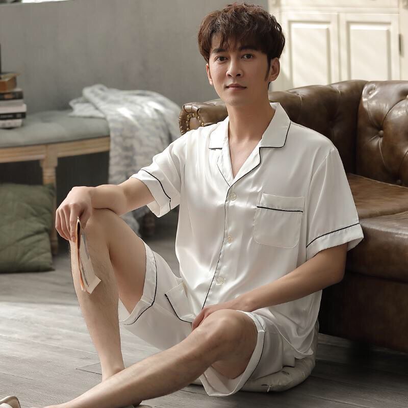 S 화이트#더블 쇼트 남성용 아이스 실크