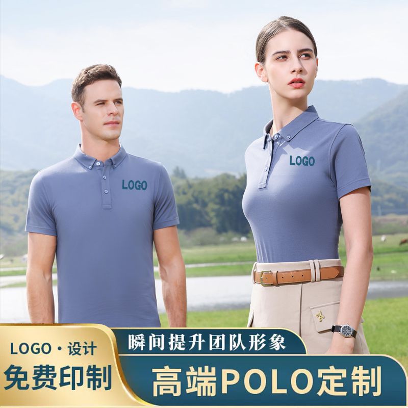 Enterprise polo shirt customized work clothes T-shirt printed logo summer short-sleeved group advertising cultural shirt work embroidery clothes
