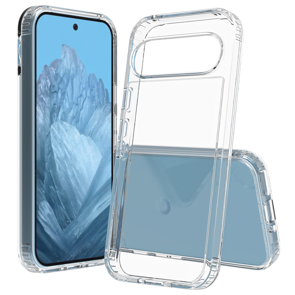 Aplicable a Google Pixel 10 Pro caja transparente a prueba de caídas acrílico transparente 9A funda 1.5mm fábrica amarilla