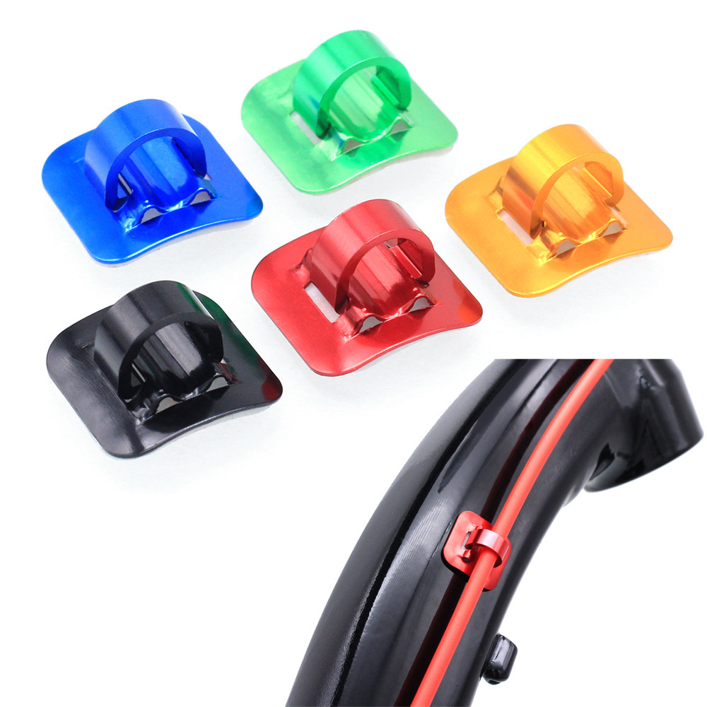 Mountain Bike Cable Clamp Bicycle Shift Brake Cable Tube Clip Oil Pipe Fixing Patch Buckle Holder C Buckle Cable Organizer