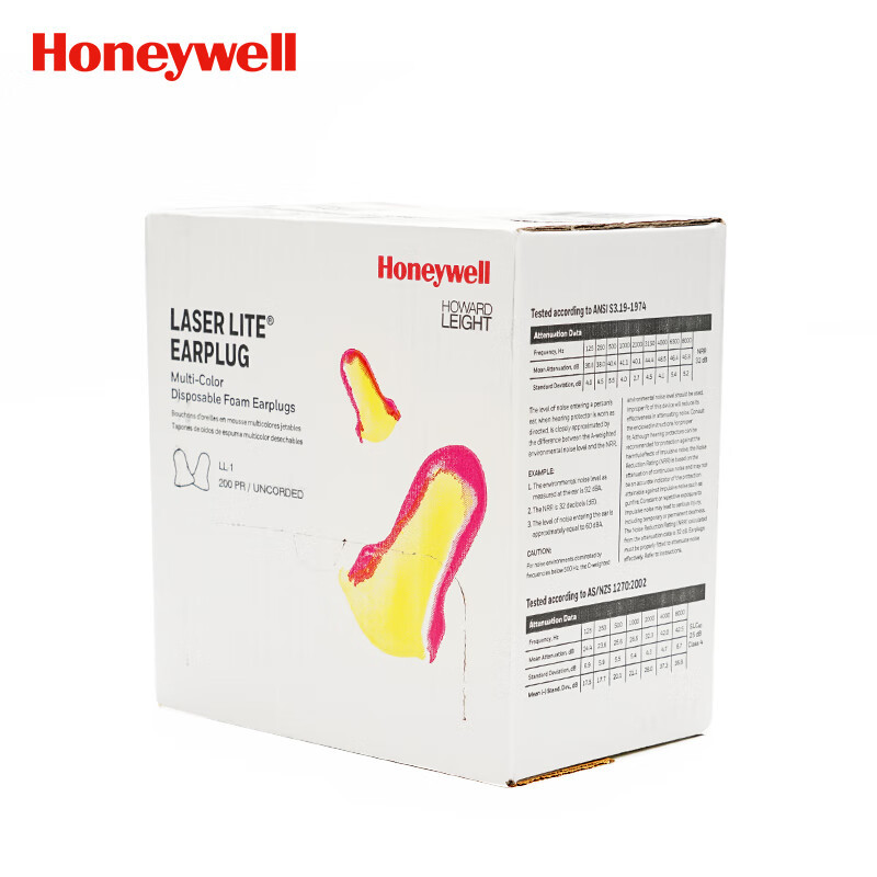 Tapones para Oídos Aislantes de Ruido Honeywell LL-1 LL-30 de Espuma 35dB para Dormir y Trabajo