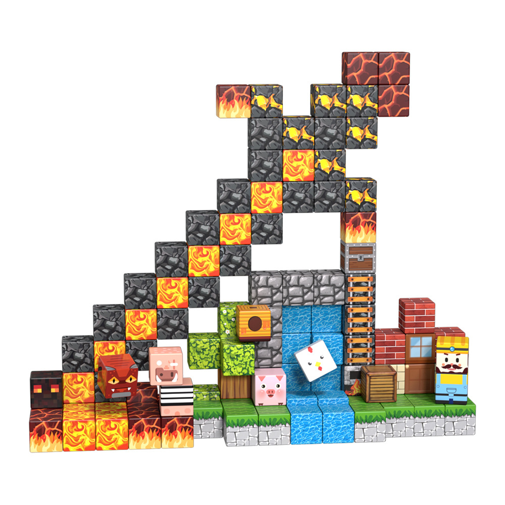 Cross-border My Magnetic World 2.0cm Magnetic Block Blocks Kids Magnetic Granules Juguetes Magnetic Block Set