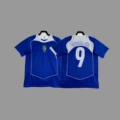 2004 Brazil Away (Blue) + Custom 9