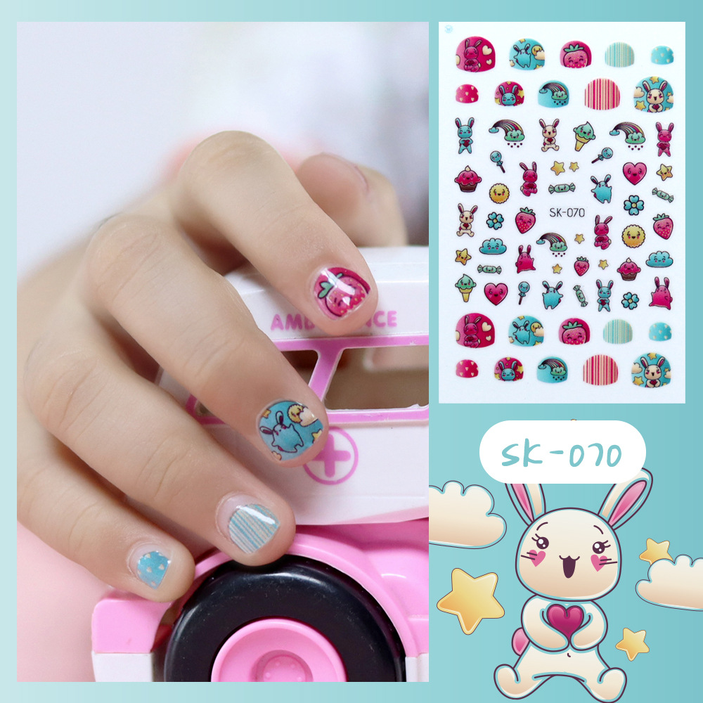Nuevas pegatinas de unicornio, pegatinas de animales frescas y lindas para uñas, populares en Instagram, pegatinas de arte para uñas impermeables y duraderas, removibles.