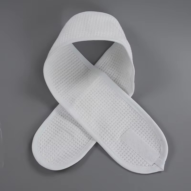 Factory direct sale double-layer all-cotton waffle weave Velcro sports headband, European and American tennis hairband, sweat-absorbent