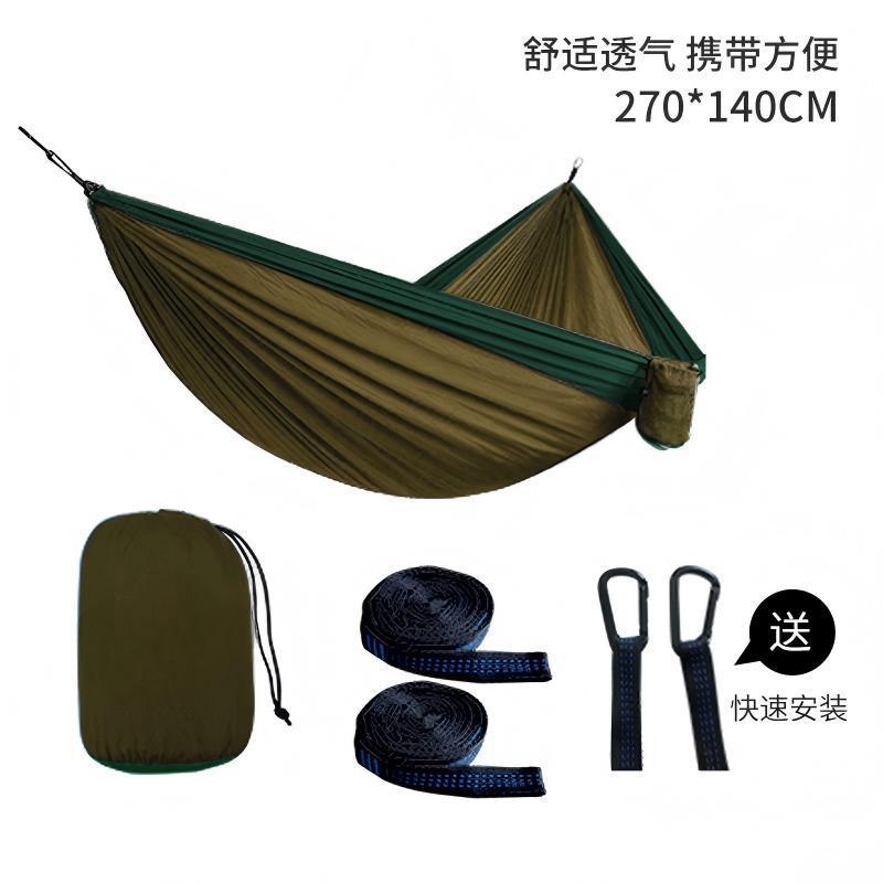 Fábrica directa hamaca de nylon paracaídas hamaca de tela de ocio columinar hamaca de campamento multicolor doble image 31