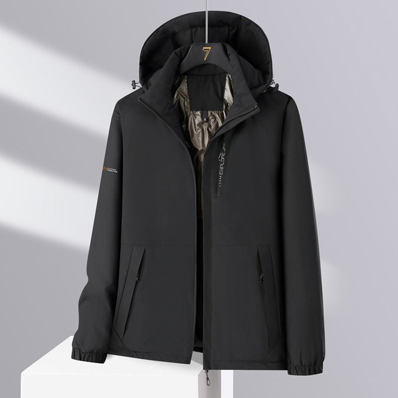 Chaqueta de Algodón con Capucha Unisex de Poliéster, Engrosada, para Uso Casual image 6