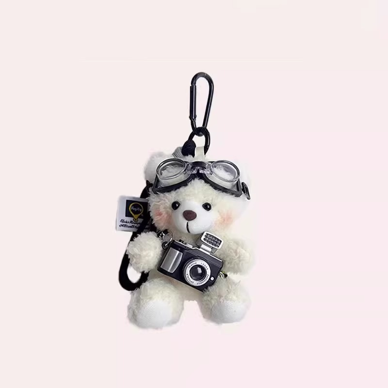 Lindo bolso de oso, colgante de bolso, muñeco de peluche, adorno de coche, llavero de coche, pareja, regalo creativo
