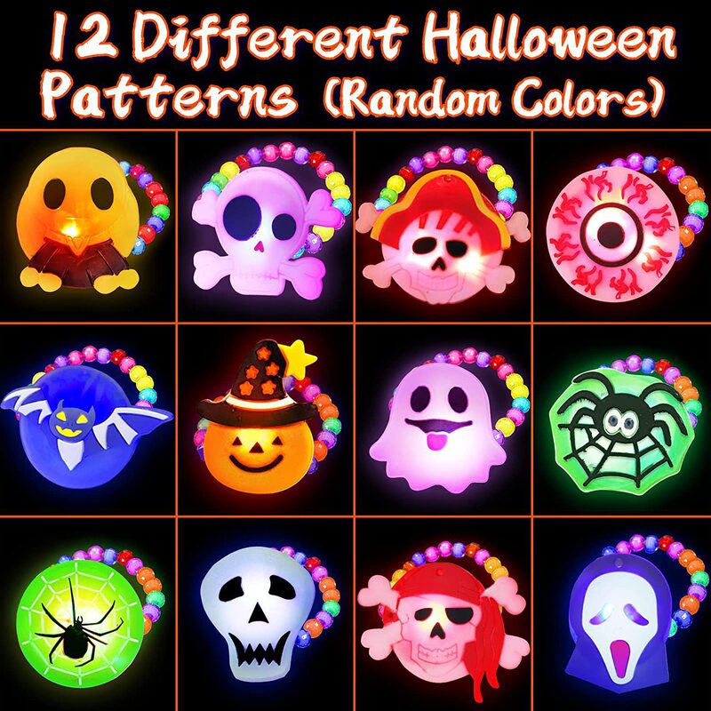 クリスマス光るブレスレット、ハロウィンブレスレット、ネックレス、指輪、子供のおもちゃ、光るブレスレット、パーティー用|undefined