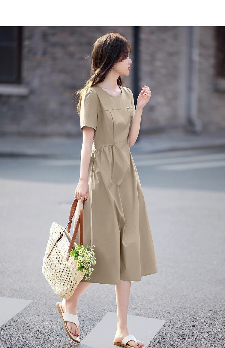 Đầm maxi nữ cotton thắt eo mùa hè 2026 dáng dài — Xanh da trờicolor, màu xanh đậu, màu tím chi tiết 2