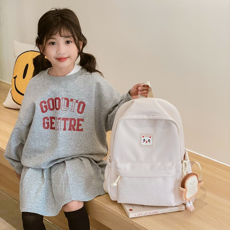 Jardín de infantes bolsas escolares de dibujos animados lindas bolsas de hombro de color sólido para niños y niñas nuevas bolsas de niños de gran capacidad