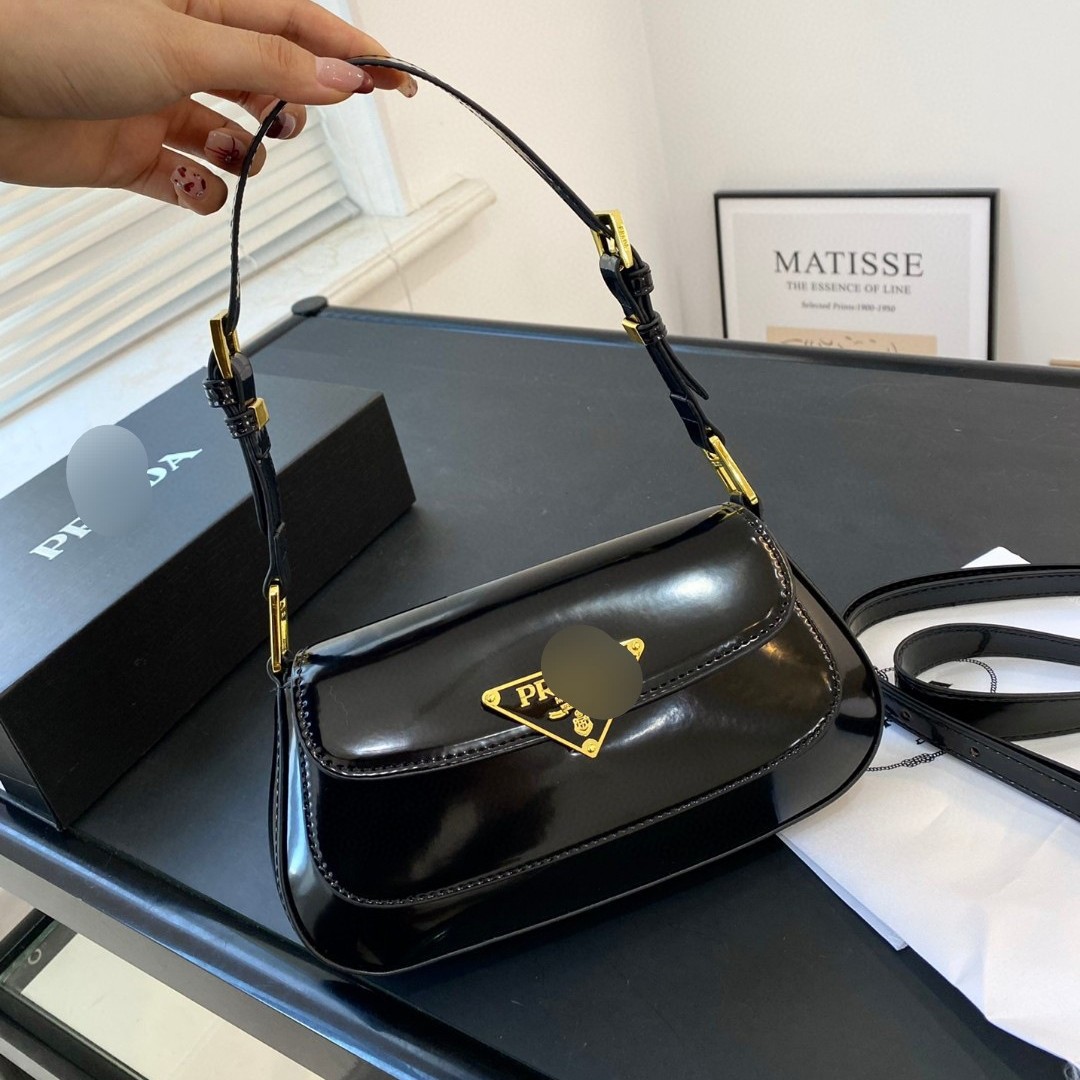 p家原标秒发漆皮包时尚中古腋下包女跨境批发欧美时尚手提包真皮