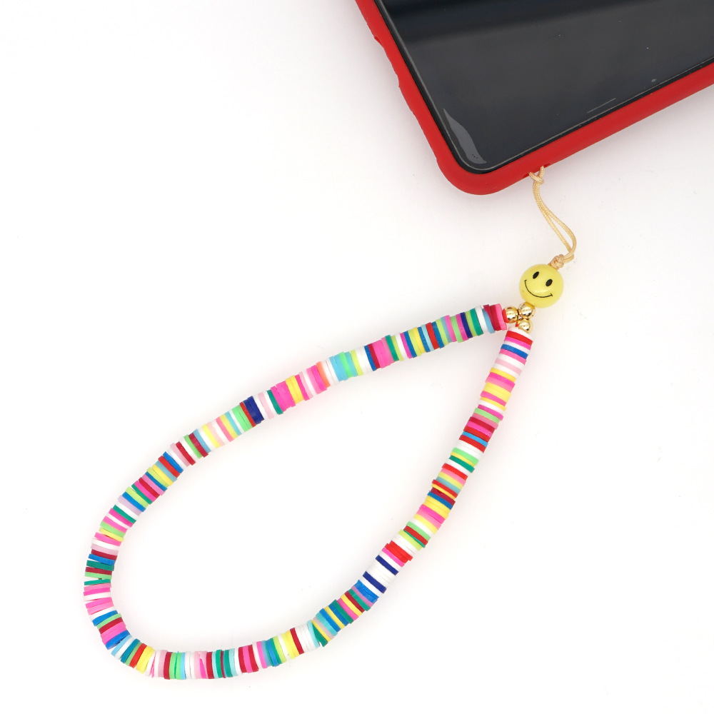 Bohemia Style Mobile Phone Rope Pendant Short Wrist Rope Jewelry Key Chain Flower Pendant display picture 4