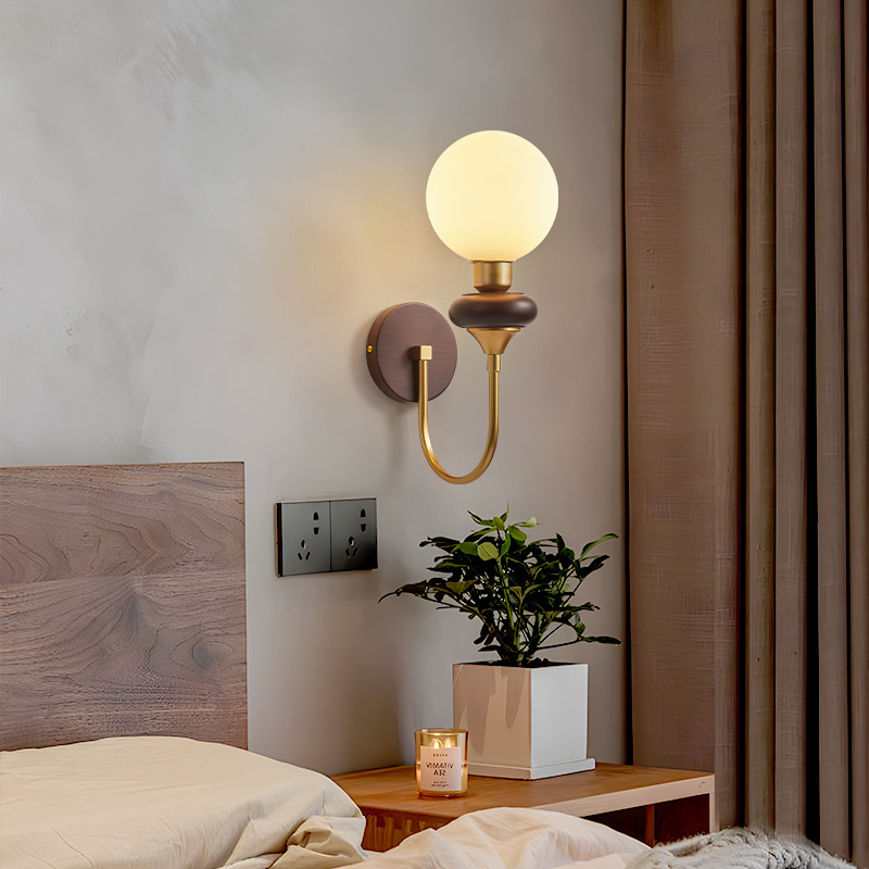Lámpara de cabecera del pasillo Lectura de cabecera Retro medieval francesa con lámpara de pared sanitaria del dormitorio antiguo estilo francés