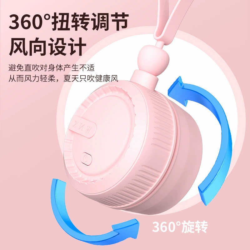 Мини-бандана с шейкой halter? переведу: Мини халтер шея вентилятор USB зарядка стиль бесшумный детский складной портативный ленивый халтер шея подвесной вентилятор