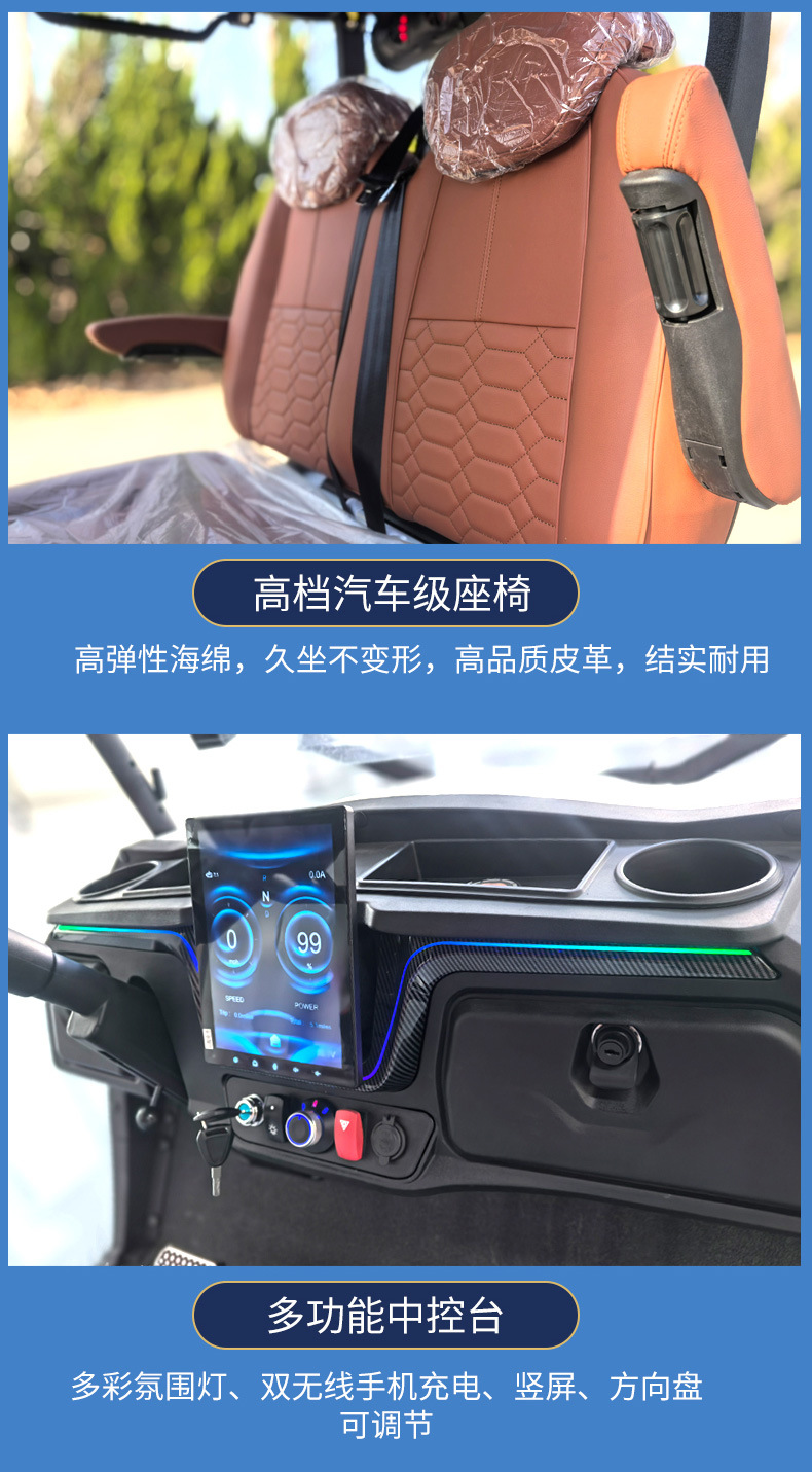 Cross-Border Electric Golf Carts 2-8 Seater Golf Carts Hotel Reception Electric Golf Carts