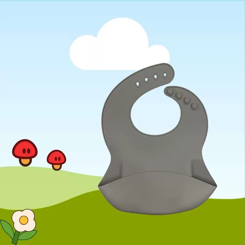 硅胶围兜婴儿饭兜防水食品级吃饭围嘴薄口水兜防脏儿童餐具套装