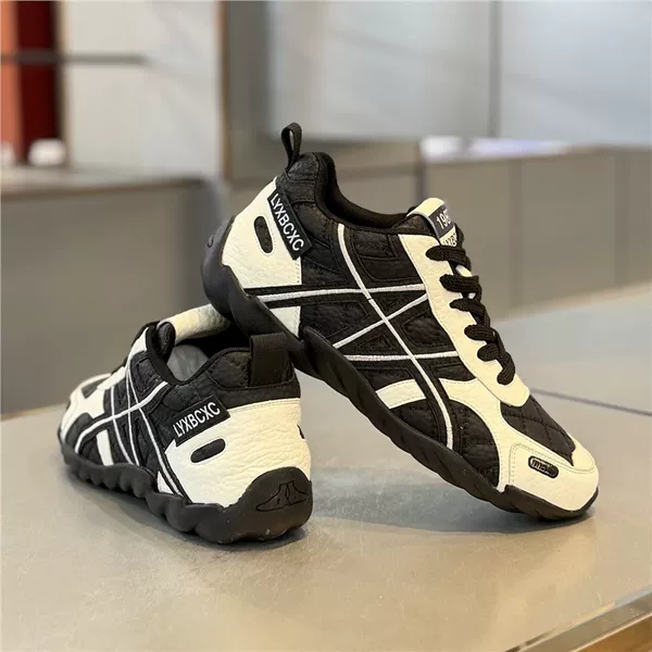 Trendy Men's Shoes 2026 Spring New Casual Sneakers Versatile Soft-Soled Low-Top Comfortable Color-Blocked Forrest Gump Shoes