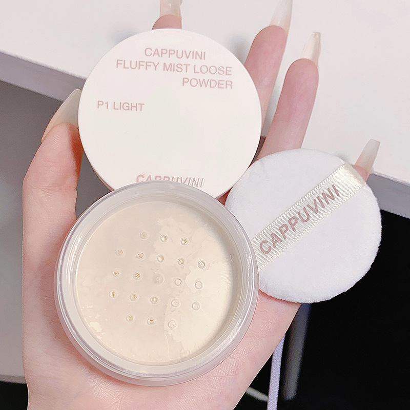 Cappuvini ベルベット ミスト セッティング ルース パウダー 繊細なノンスティック パウダー マット ロングラスティング メイクアップ セッティング パウダー 学生 クロスボーダー メイクアップ|undefined
