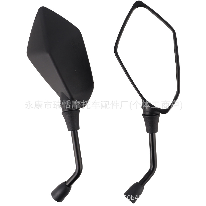 Cross-Border Motorcycle Rearview Mirror Modification, Wide-Angle Reflector, Leather-Textured Horizon Square Mirror, Electric Vehicle Rearview Mirror