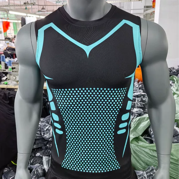 Men's Waistcoat Tight Sports Vest Men's Fitness Quick-Drying Breathable Vest Summer Slim Sleeveless Training Elastic