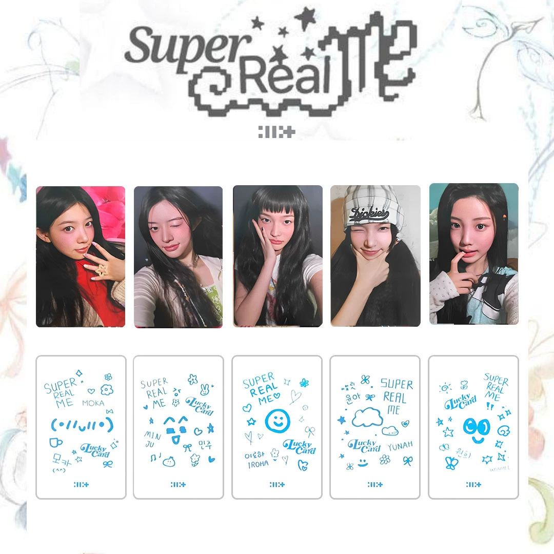 [Комплект карточек Illit 周边 小卡 专辑 Super Real Me случайная карта 小卡 Magnetic]