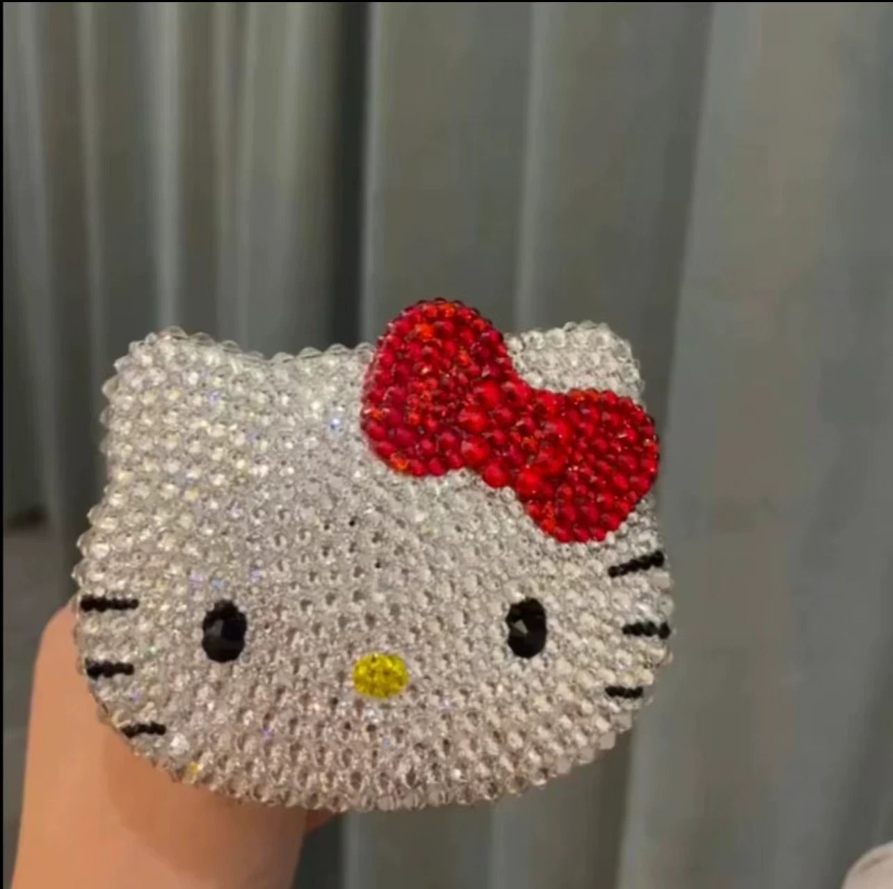 Hello Kitty, привет Kitty, небольшой складной зеркальце, щетка, набор материалов, DIY, подарок на день рождения