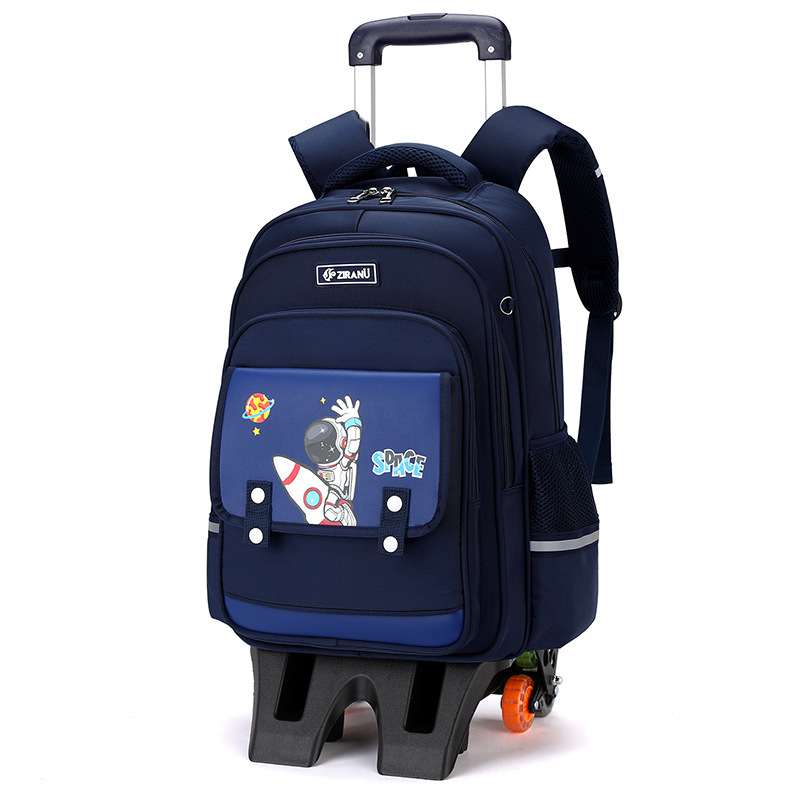 Mochila de pescado natural para niños, escolares de primaria para niños, 1 - 3 - 6 grados, caja de tracción, mochila de niños, escaleras impermeables