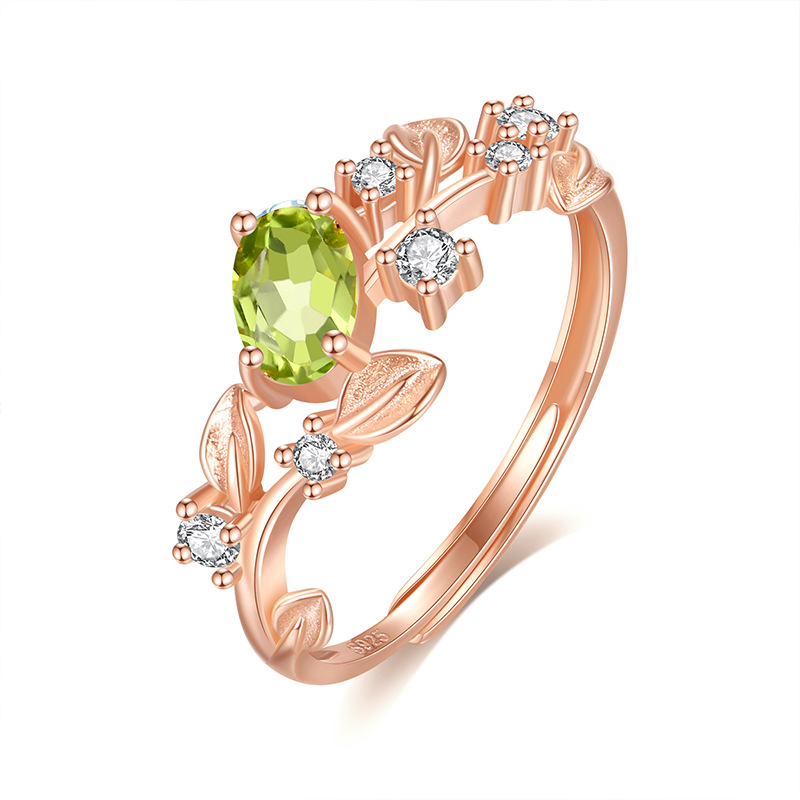 Anillo con incrustaciones de mástil natural de lujo ligero japonés femenino s925 anillo ajustable de viento de plata de ley pequeño libro rojo caliente
