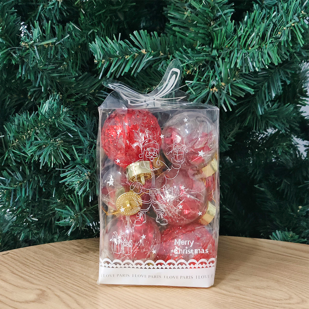 Navidad dorada bola pintada bola decoración de árbol de Navidad colgante decoración de ventanas decoración de decoración colgante decoración de Navidad