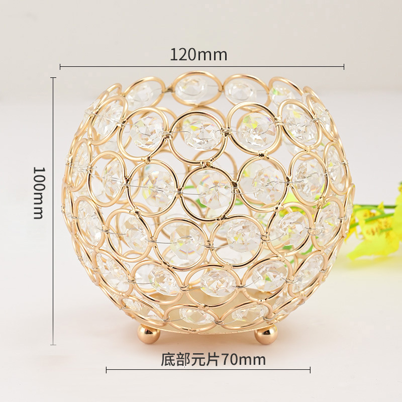 El fabricante vende cuentas octogonales, bola de cristal, fiesta, copa de vela de boda, efecto de atmósfera de vidrio hueco retro creativo, candelabro