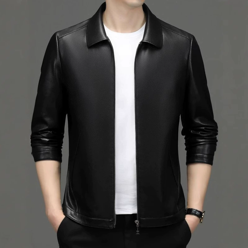 Пижак мужской из полиуретана в тренде, корейский стиль, slim fit, однослойный или из флиса