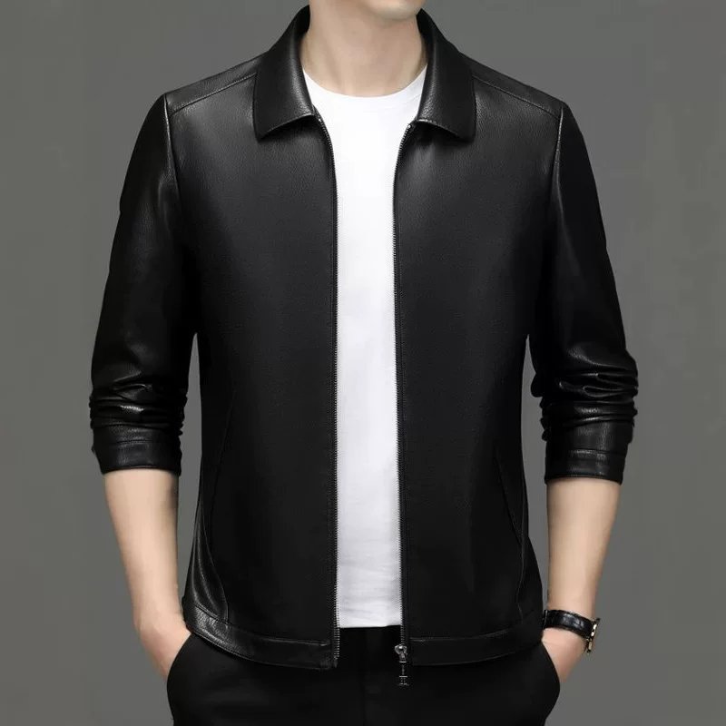 Пижак мужской из полиуретана в тренде, корейский стиль, slim fit, однослойный или из флиса