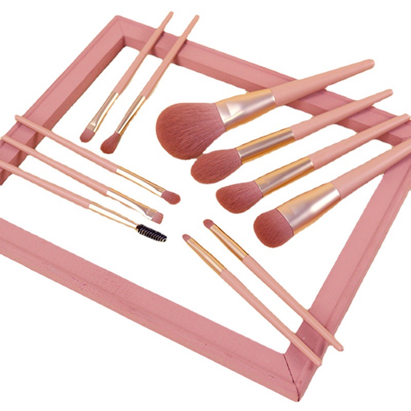 Nuevo conjunto de 11 pequeños cepillos de maquillaje de patata púrpura Cangzhou cepillo de maquillaje de pelo suave logotipo personalizado fabricante de herramientas de maquillaje