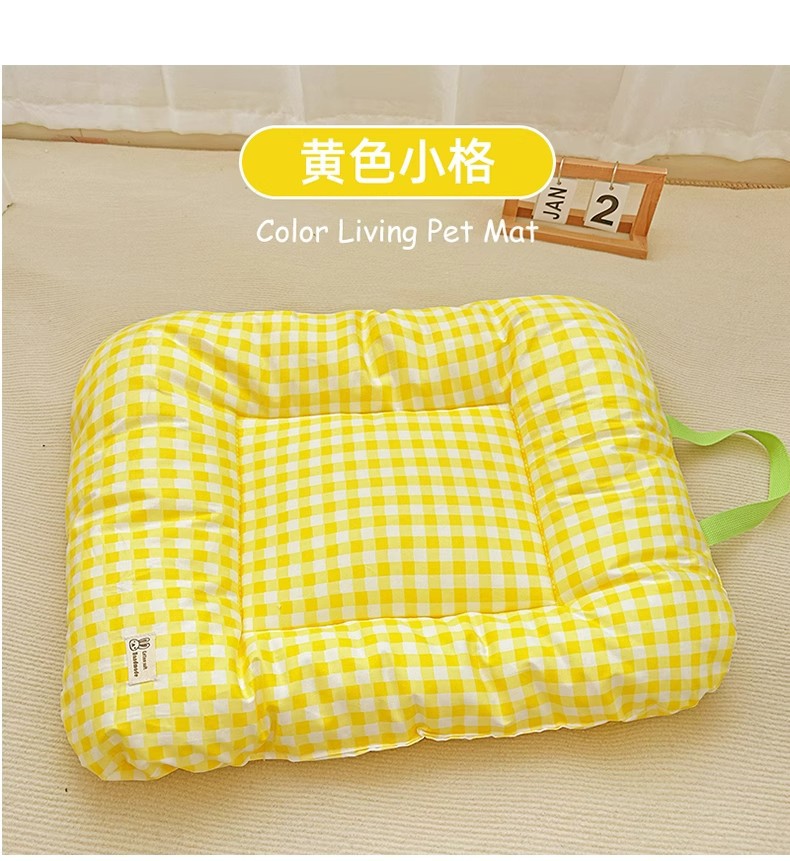 크림 옐로우 체크 무늬 [무게 증가 25가지 스타일]