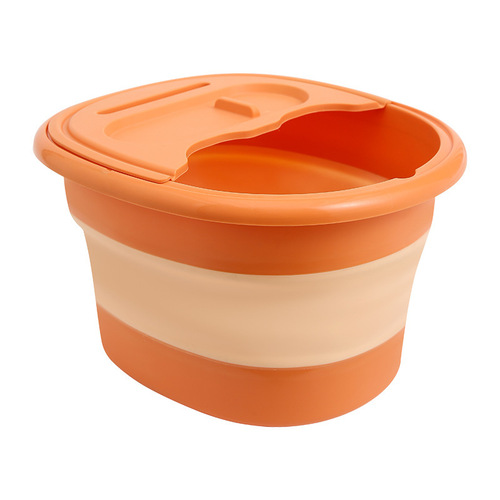 Folding foot bucket household wholesale portable over-calf covered plastic installation-free foot massage foot bath