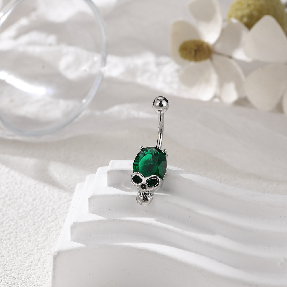 Europäischer und amerikanischer grenzüberschreitender Großhandel mit personalisiertem Totenkopf-Piercing, heiß begehrter Bauchnabelschmuck_voghion.com