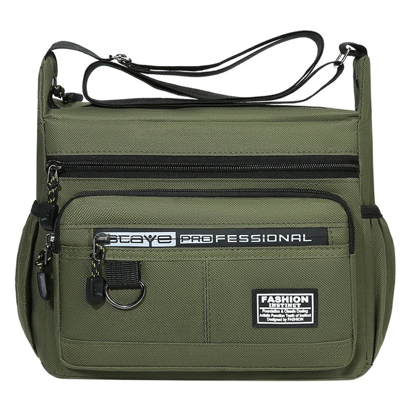 Five-layer multi-layer men's messenger bag large capacity multi-pocket Business Bag Men's shoulder bag waterproof wear-resistant backpack