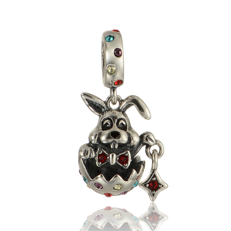 1 Piece Cute Simple Style Owl Wings Ghost Sterling Silver Enamel Inlay Pendant Jewelry Accessories display picture 23
