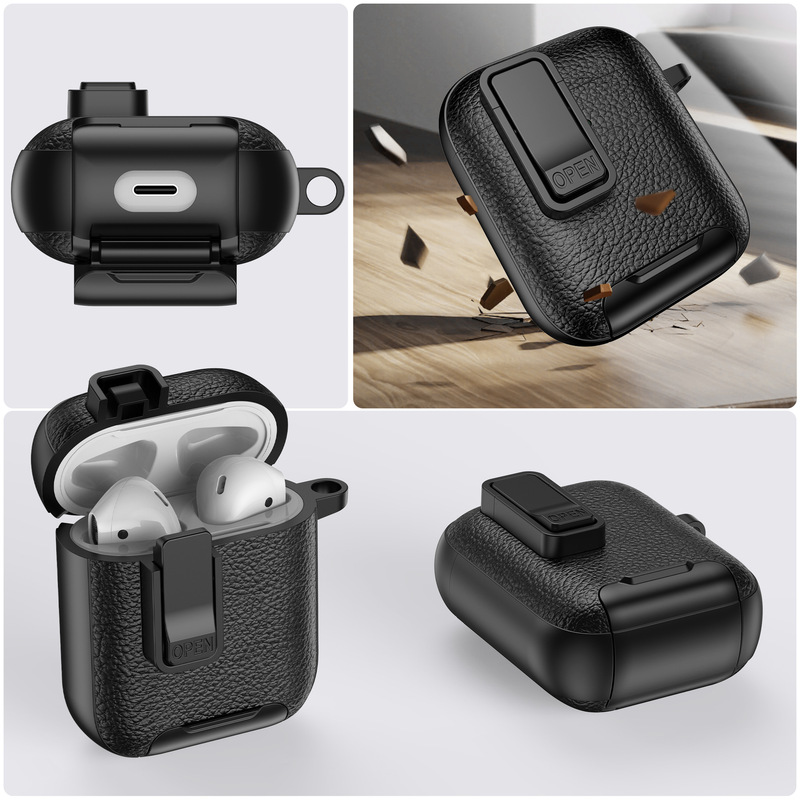 Apple AirPods 2/34/pro2世代に適したスイッチ付きソフトプラスチック保護カバー、クリエイティブな落下防止ヘッドフォンケース|undefined