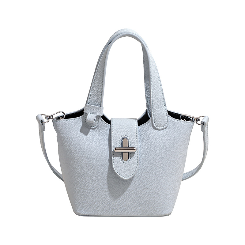 2026 nuevo estilo transfronterizo de alto valor exterior de moda de un solo hombro mochila de textura alta lichi patrón bolso de cubo de mano