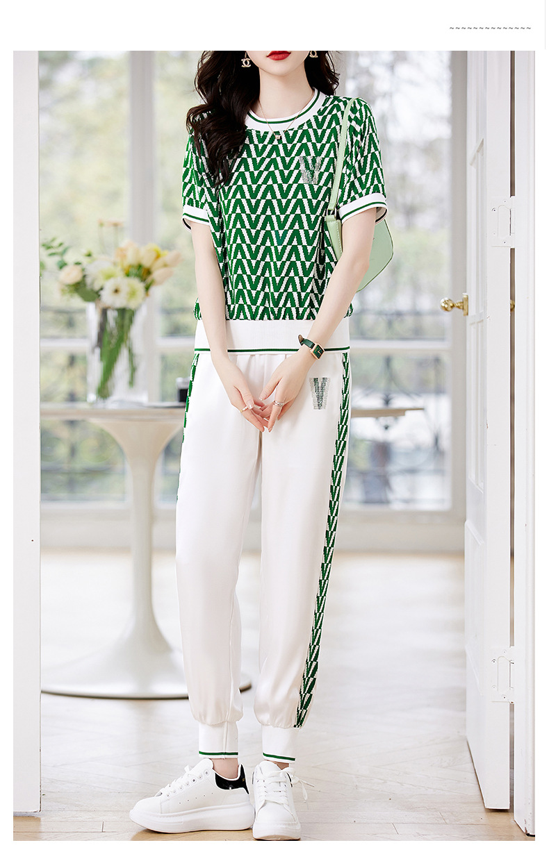 Women's Suit 2023 Summer New Fashionable And Elegant Casual Two-Piece Set For Ladies_ecoleips.com
