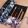 writing brush Storage Pen curtain canvas Antiquity Pencil bag Solid Fabric art Pen curtain lovely tool Four Treasures