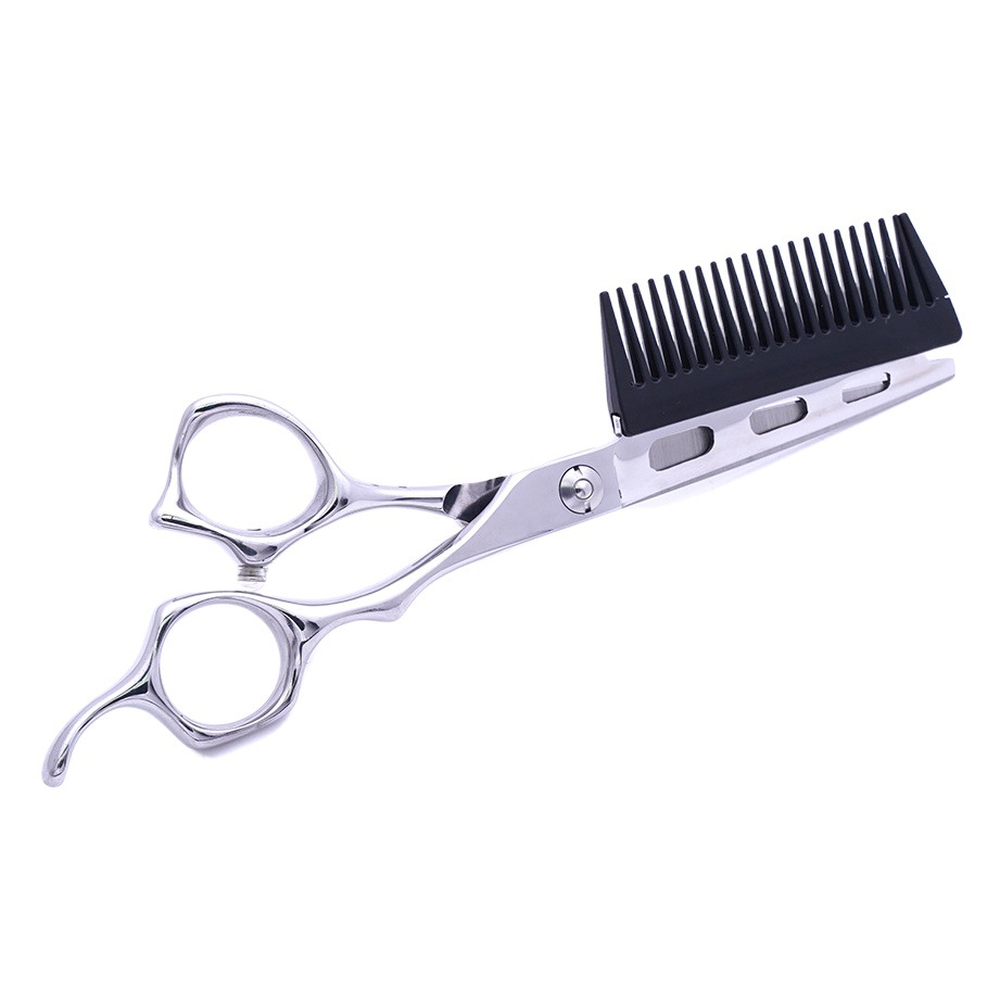Directo de fábrica de 6 pulgadas de acero inoxidable tijeras con peine peluquero personalizado tijeras planas flequillos de pelo tijeras planas tijeras de pelo