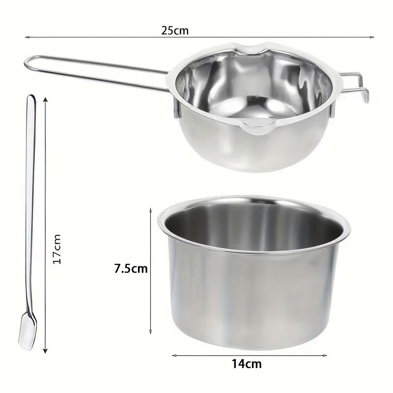 Stainless Steel Chocolate Melting Pot Wax Melting Pot Butter Soap Water Bath Melting Bowl Baking Tool Set