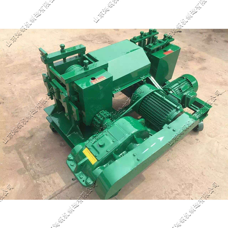 5-12废旧钢筋调直机 双电机钢筋料头矫直设备 弯旧钢筋拉直机