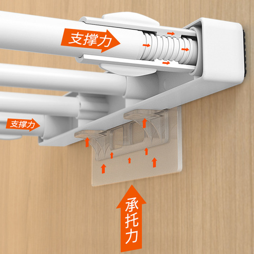 Wardrobe nail-free retractable storage partition kitchen partition board dormitory cabinet cabinet layered rack bathroom storage rack